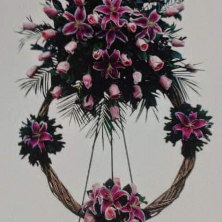 Corona mimbre especial con rosas