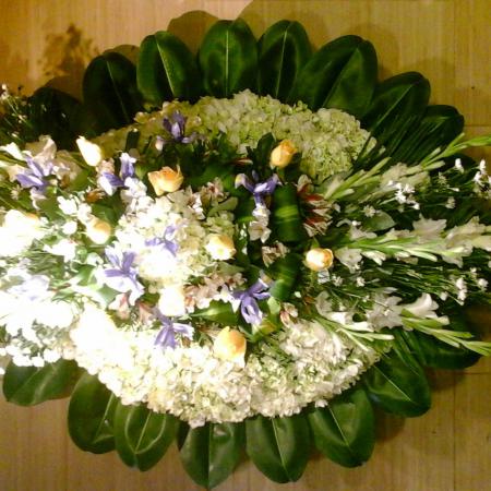 Corona rosas amarillas con iris