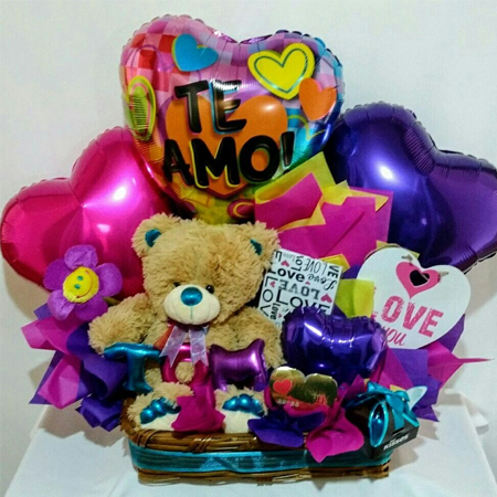 Decoraciones de peluches globos dulces